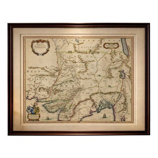 Imperial Mughal India Map from Blaeu, 1642 For Sale