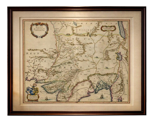 Imperial Mughal India Map from Blaeu, 1642