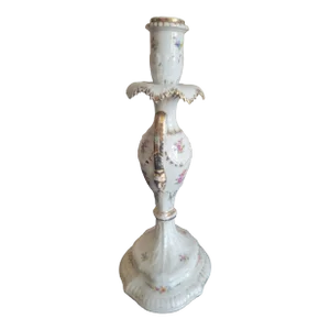 1800's Antique Dresden Porcelain Candle Holder