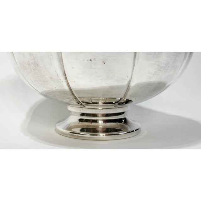 Mid 20th Century Vintage Large Fisher of Dublin Silver Scalloped Rim Bowl For Sale - Image 5 of 6