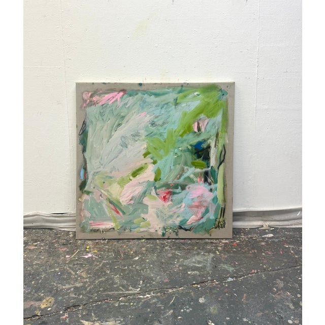 2020s Contemporary Abstract Oil and Charcoal on Raw Canvas "Meet Me There Iv" by Petra Schott For Sale - Image 5 of 6