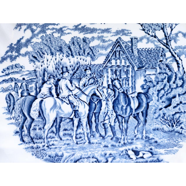 Myott Country Life Blue & White Dinner Plate For Sale - Image 4 of 7