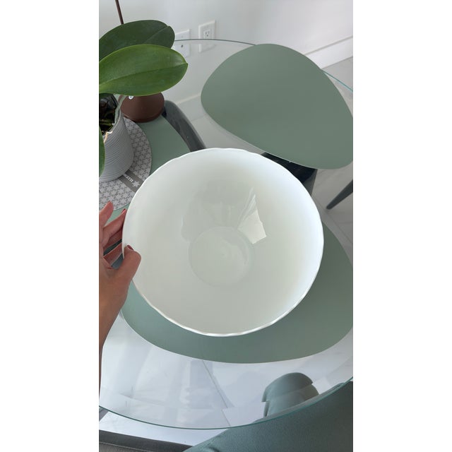 Contemporary Bernardaud “Digital” Large Porcelain Bowl – Contemporary French Design For Sale - Image 3 of 12
