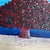 1980’s original surrealist large tree landscape painting on canvas board. Signed. Measures 24x12. Check out my shop Robins...