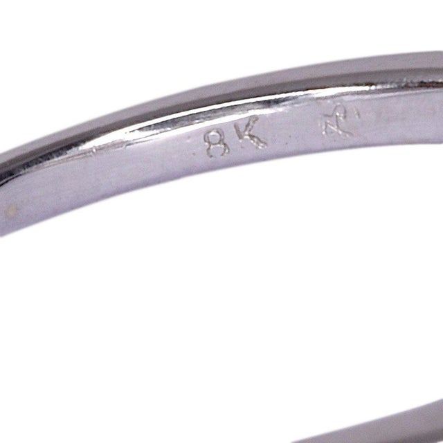 18k White Gold Diamond Engagement Ring, Size 7 For Sale - Image 4 of 5