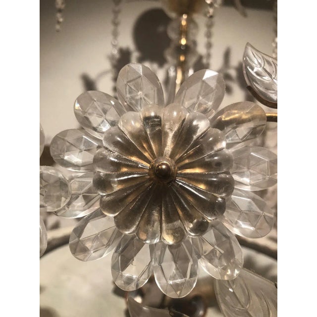 Metal Exceptional 1940's XL Hollywood Regency Cut Crystal Garden Chandelier - Hand Crafted Attrib. Maison Bagues For Sale - Image 7 of 13