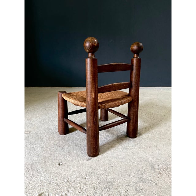 1940s French Provincial Brutalist Low Stool by Charles Dudouyt, 1940s For Sale - Image 5 of 15