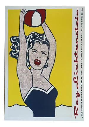 Roy Lichtenstein, Girl with Ball, 1961, Paper