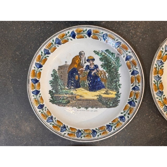 Set of Ten French Creil Faience Plates, Circa 1830 For Sale - Image 4 of 12