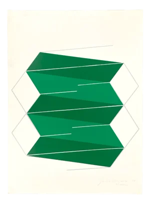 Joachim Albrecht, Green Electron, 1968, Screenprint