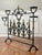 French Large French Wrought Iron Chateau Landier Fireplace Screen, 1890s For Sale - Image 3 of 18