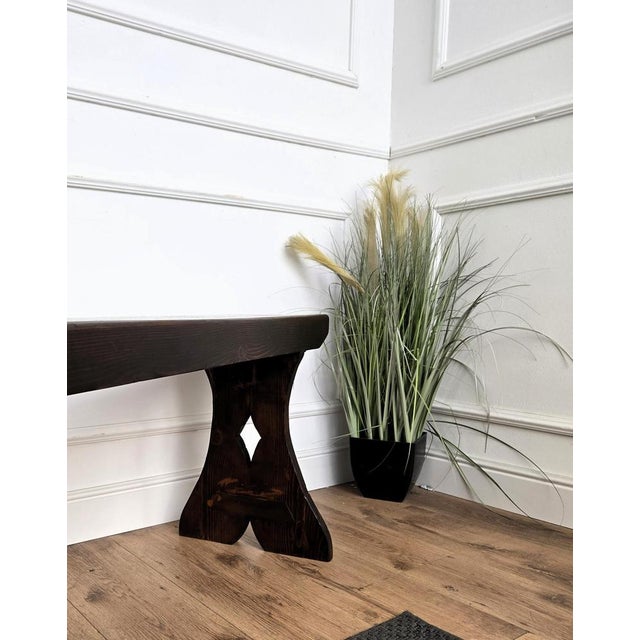 Wood Italian Antique Wooden Bench, 1890s For Sale - Image 7 of 10