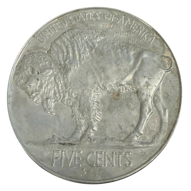 Vintage Oversized Buffalo Nickel Bank For Sale In Chicago - Image 6 of 7