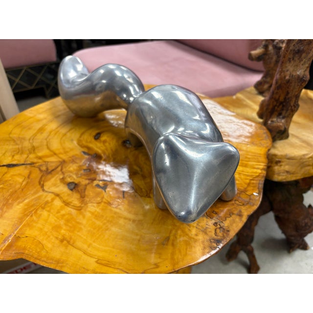 Silver 1970s Art Deco Style Pewter Squirrel For Sale - Image 8 of 9