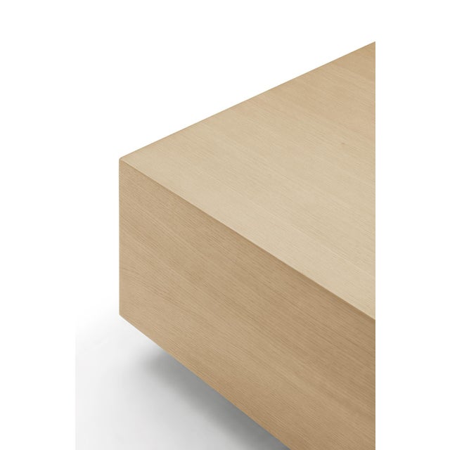Modern Modern Greg Sheres Style Oak and Bronze Cocktail Table – “Cadiz” For Sale - Image 3 of 4