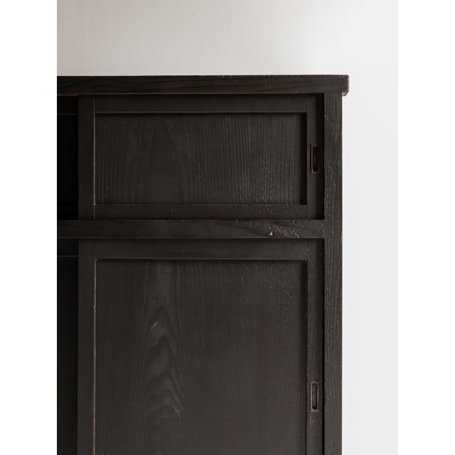 Japanese Antique Wabi Sabi Black Tansu 1860s-1900s / Chests Cabinet For Sale - Image 10 of 18