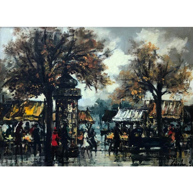 Sergio Cecchi, Marché de Plainpalais, Genève, 1954, Oil on Canvas, Framed For Sale - Image 11 of 11