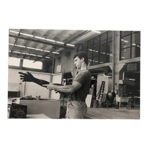 1989 Portrait of Sculptor Black and White Photograph