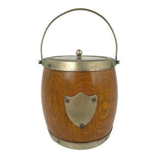 Early 20th-Century Oak Ice Bucket For Sale