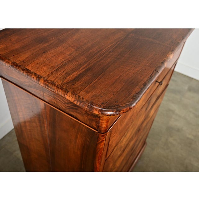 French 19th Century Louis Philippe Burl Walnut Tall Chest For Sale In Baton Rouge - Image 6 of 11