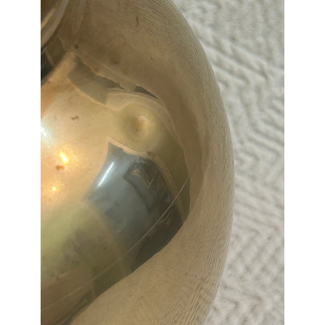 Mid 20th Century Solid Brass Spittoon Shaped Vase For Sale In New Orleans - Image 6 of 9