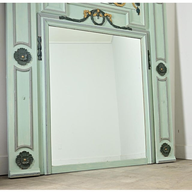 Massive French 19th Century Trumeau with new Mirror Plate For Sale In Baton Rouge - Image 6 of 11