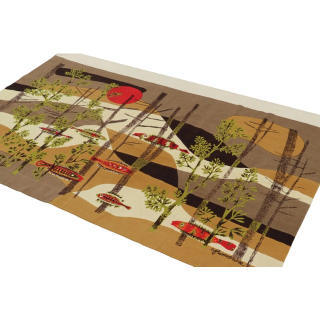 Rug & Kilim Vintage René Fumeron Pictorial Tapestry “Calypso” | Rug & Kilim For Sale - Image 4 of 8