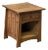 Crafters and Weavers Mission Style Solid Quarter Sawn Oak Keyhole End Table - Walnut Stain For Sale