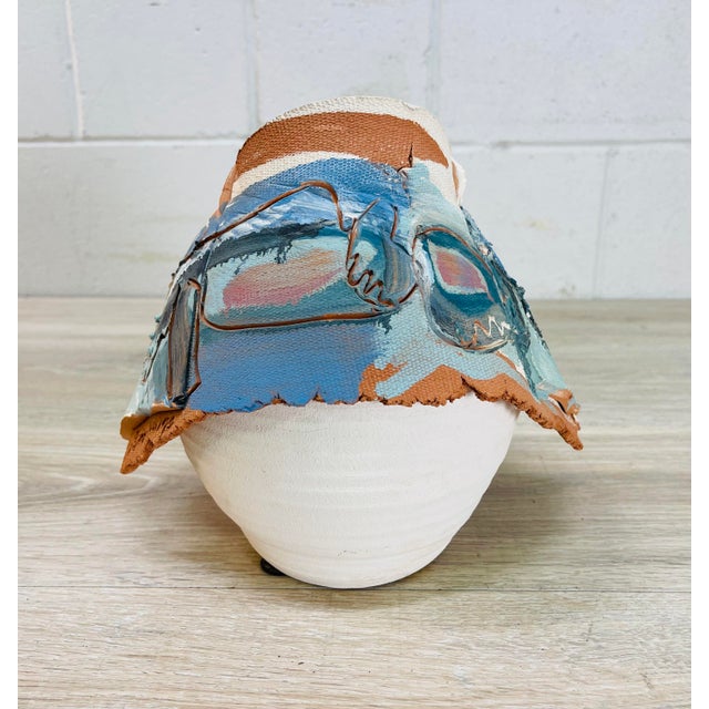 Vintage Southwestern Style Raku Vase For Sale - Image 9 of 9