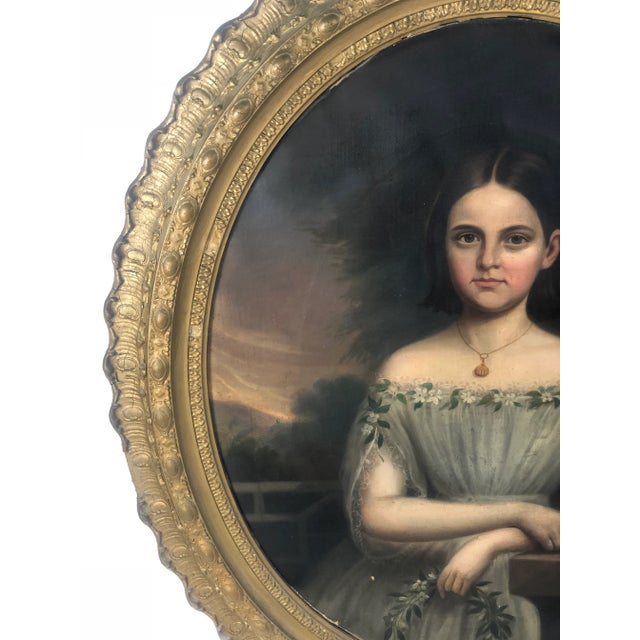 Paint 1810 Realism Oil Painting of Famous Young Girl For Sale - Image 7 of 13