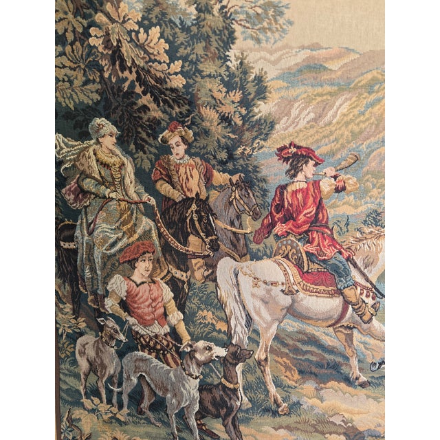 French Large Point De Loiselles Tapestry After the Painting by Detti Made in Frsance For Sale - Image 3 of 9