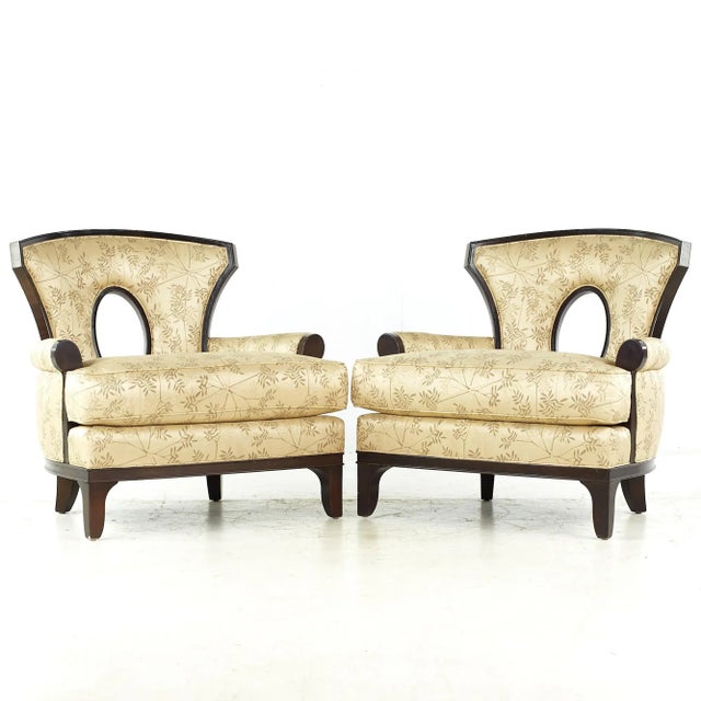 Barbara Barry for Henredon Mid Century Lounge Chairs - Pair For Sale - Image 13 of 13