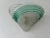 1950s Set of 3 Mid Century Italian Murano Glass Venini Style Green and Clear Sconces For Sale - Image 5 of 10