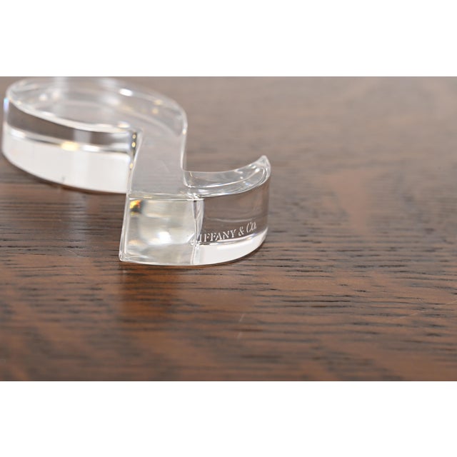 Tiffany & Co. Crystal Glass Musical Note Paperweight For Sale In South Bend - Image 6 of 8