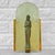 Swedish Modern Virgin Mary Wall Lamp in Brass and Frosted Glass, 1930s For Sale - Image 14 of 14
