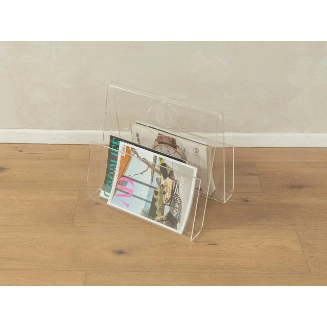 Acrylic Glass Magazine Holder, 1960s For Sale - Image 4 of 6