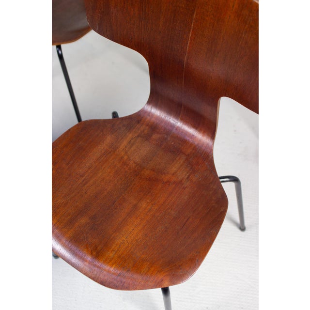 Vintage 3103 Hammer Chairs by Arne Jacobsen for Fritz Hansen, 1960s, Set of 4 For Sale - Image 14 of 18