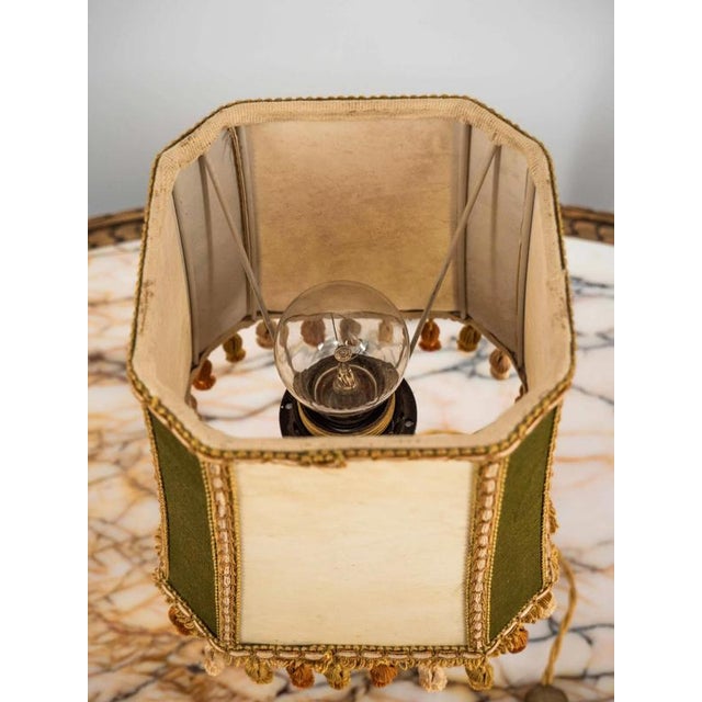 Antique lamp decorated with Cloisonne technique on a brass base. This lamp is not only a beautiful decorative element, but...