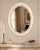 Late 20th Century Oval Wall Mirror with Capodimonte Porcelain Buds and Silver Leaf Details from Giulio Tucci, Italy For Sale - Image 4 of 5