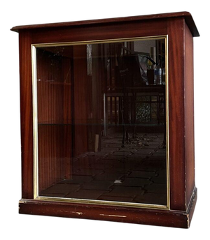 Antique Glass & Wood Display Counter