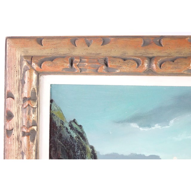 Impressionist Canoes Original Oil on Canvas Signed For Sale - Image 3 of 6