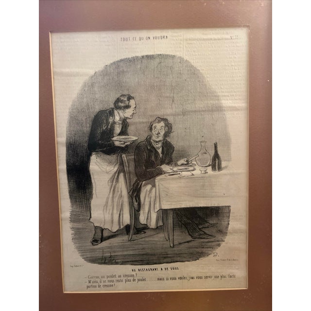 An authentic 19th-century lithograph by the legendary French caricaturist and "Father of Modern Satire," Honoré Daumier...