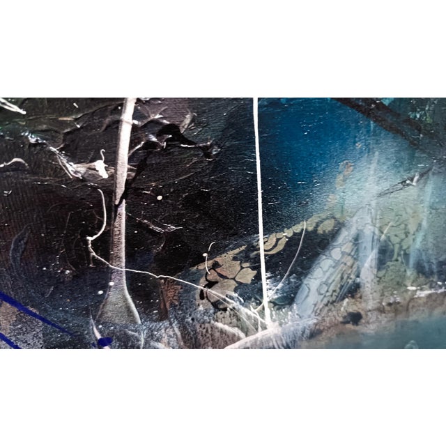 Ovidiu Kloska, Strong Desire to Fly Over a Night Lake, Acrylic on Canvas For Sale - Image 9 of 13