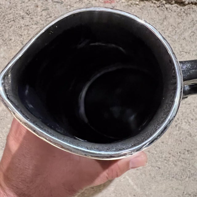 Metal Antique English Silver Ceramic Blackjack Pitcher Saunders & Shepherd London For Sale - Image 7 of 11