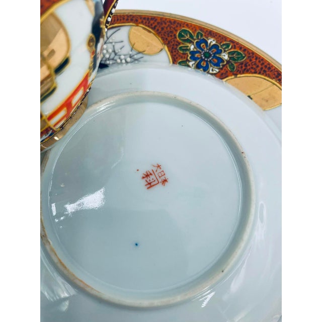 Blue Kutanya Breakfast Set, Japan, 1935, Set of 3 For Sale - Image 8 of 14