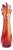 Vintage Orange Glass Vase with Wavy Mouth, Northern Europe, 1970s For Sale