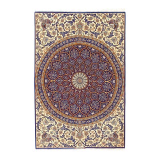Pasargad DC Fine Hand Knotted Silk & Wool Rug For Sale