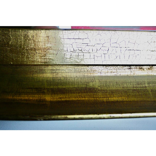 1950s Large Anthroposophic Gold Leaf-Gilded Mirror by Max Knolls, 1950s For Sale - Image 5 of 10