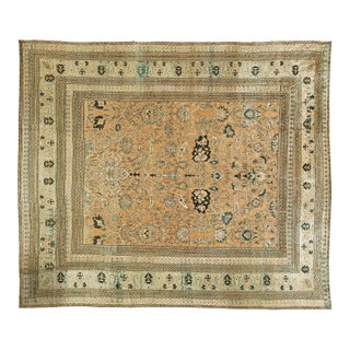 Fine Antique Persian Khorassan Handmade Wool Carpet For Sale