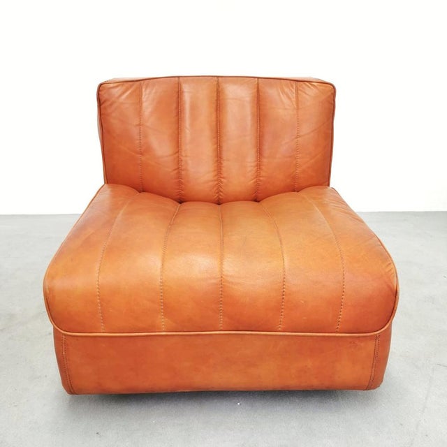 Brown Model 9000 Lounge Chair in Cognac Leather attributed to Tito Agnoli for Arflex, 1970s For Sale - Image 8 of 14
